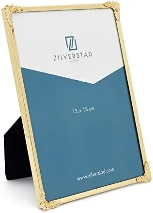 ZILVERSTAD Decora 13×18 Metal Portrait Golden 6152931 Marcos de Fotos, Multicolor, Único