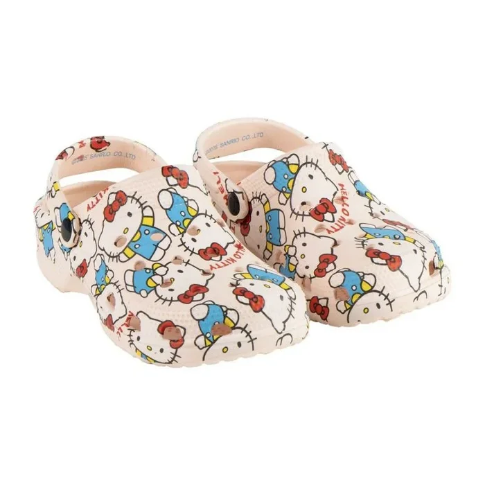 Zuecos de playa hello kitty rosa 30-31