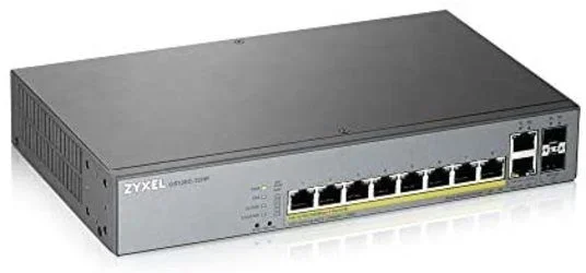 Zyxel GS1350-12HP-EU0101F switch Gestionado L2 Gigabit Ethernet (10/100/1000) Energía sobre Ethernet (PoE) Gris